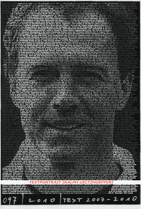 Textportrait "Franz Beckenbauer" by Ralph Ueltzhoeffer